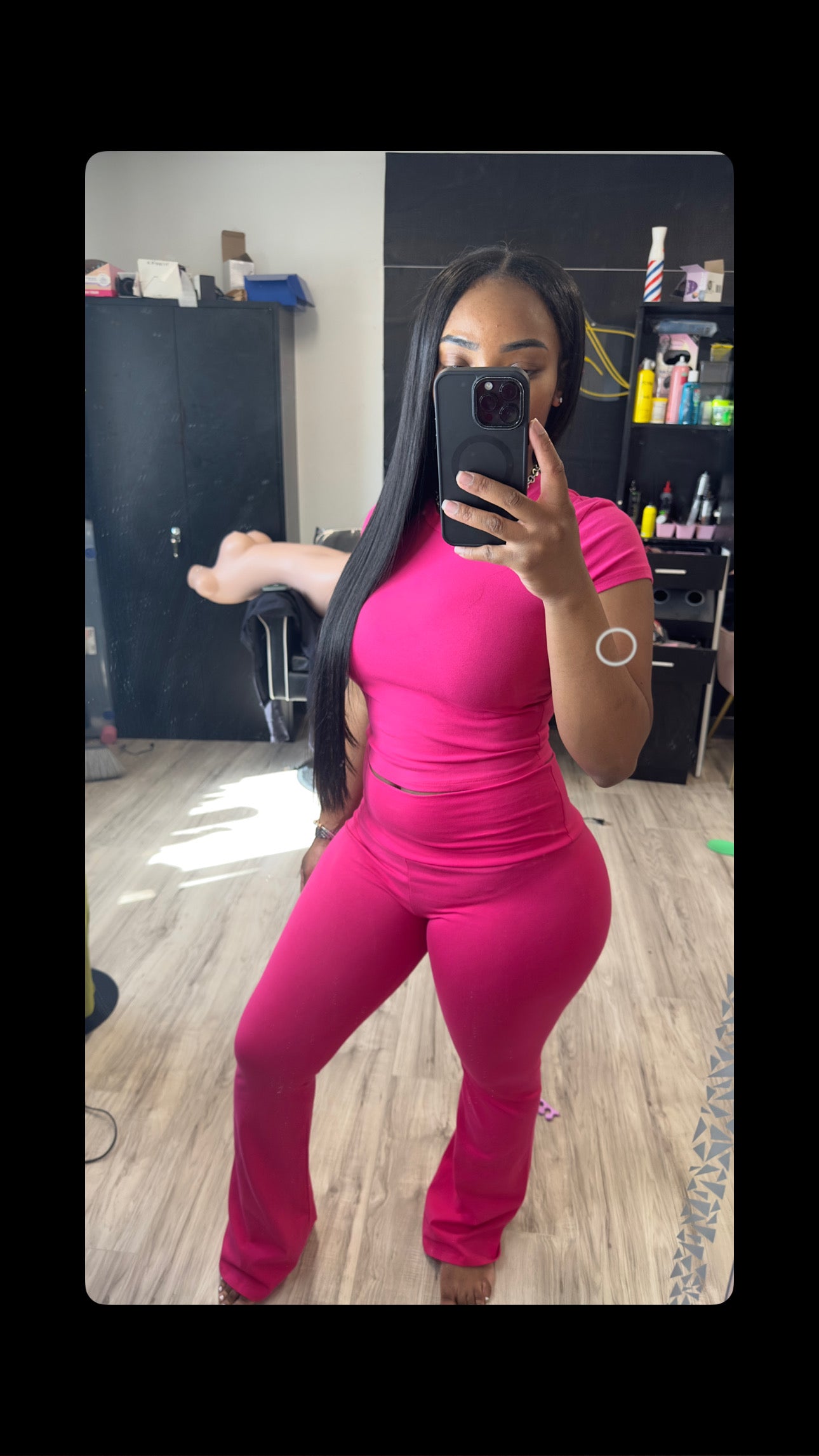 “Velvet Basic” Hot Pink Set