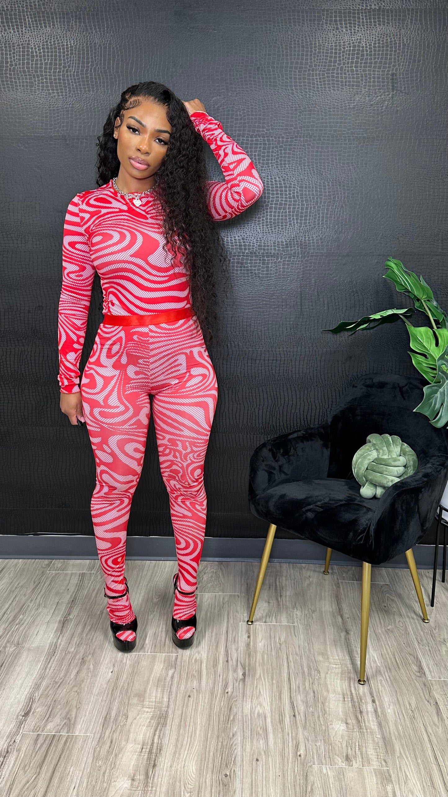 “Abstract Art” Red Set