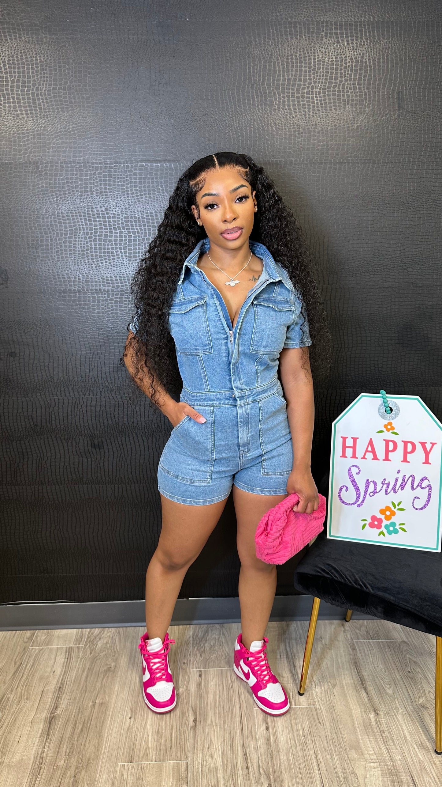 “FADE AWAY “ Denim Romper