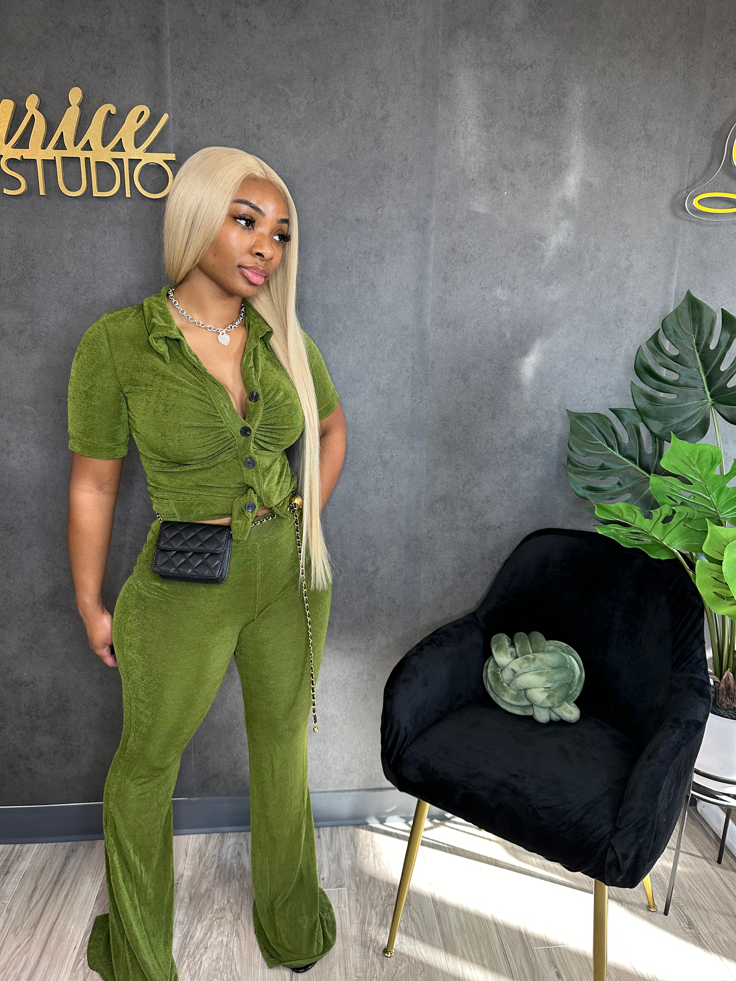 “WIFEY MATERIAL”OLIVE SET