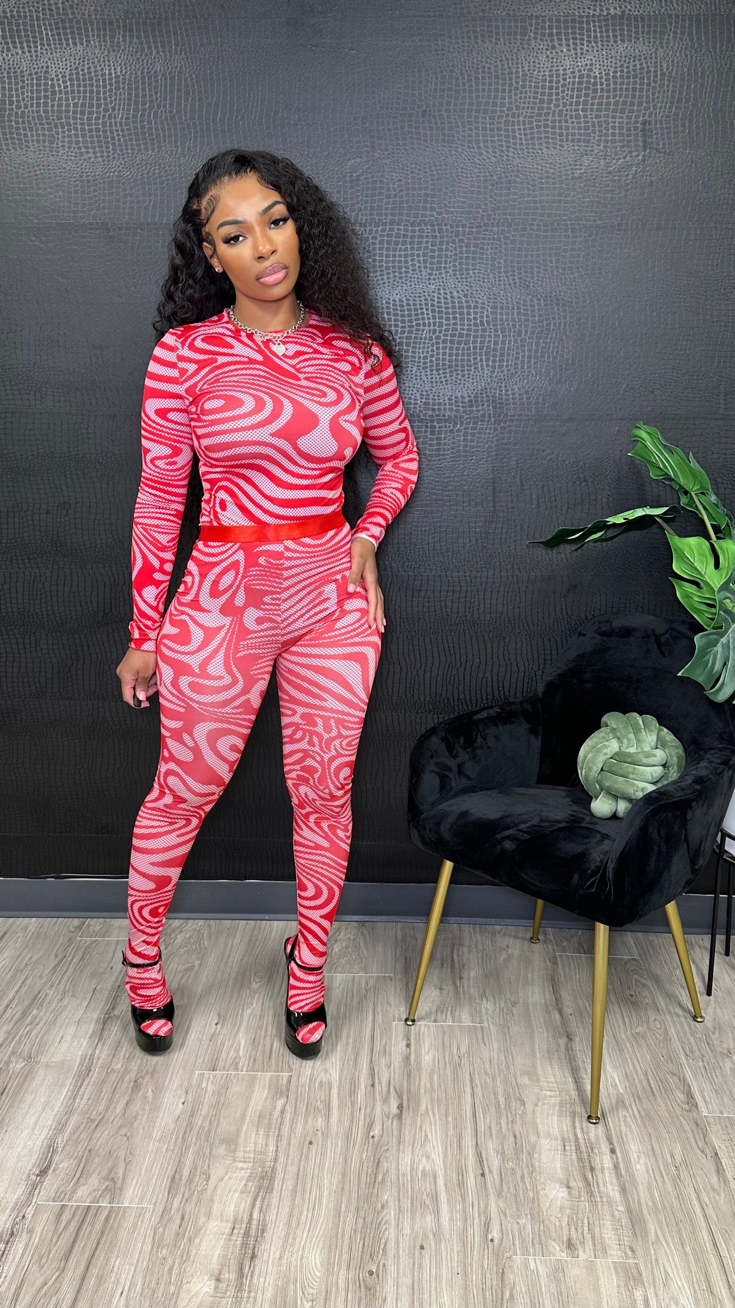 “Abstract Art” Red Set